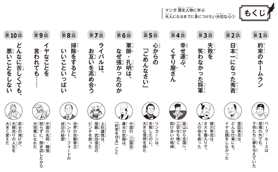 マンガ 歴史人物に学ぶ　大人になるまでに身につけたい大切な心１の画像2